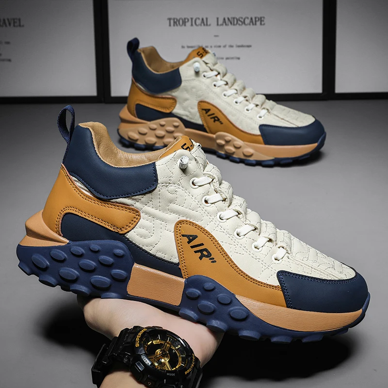 

Brand Men's Sneakers Designer Comfortable Running Shoes for Men Outdoor Non-Slip Casual Shoes Fashion Platform Board Shoes Male