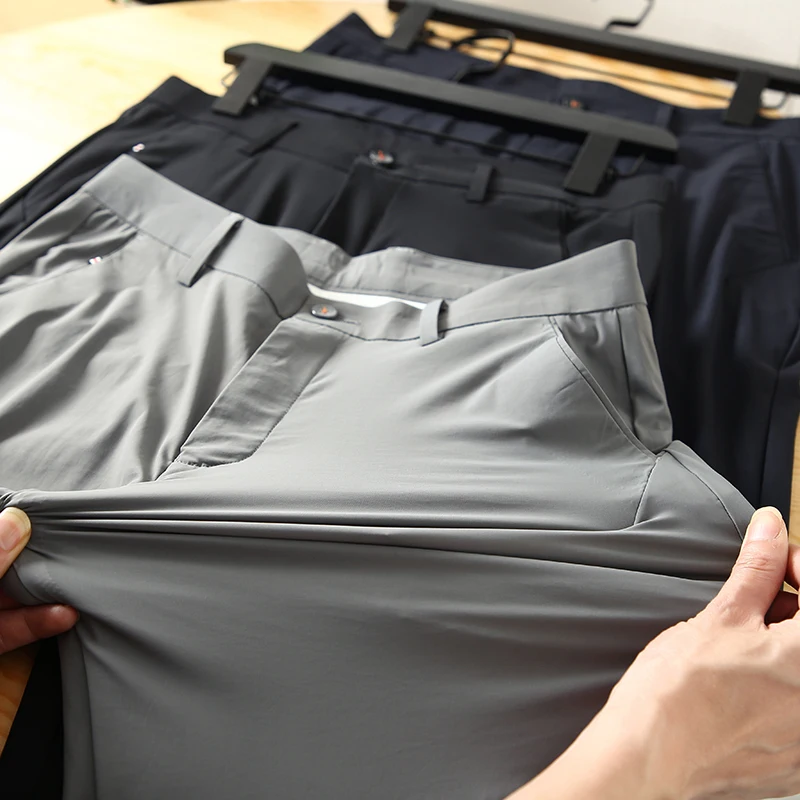 

Silky Smooth Breathable 3D High Elastici Nano Durable Summer Lightweight Color Men's Versatile Casual Pants