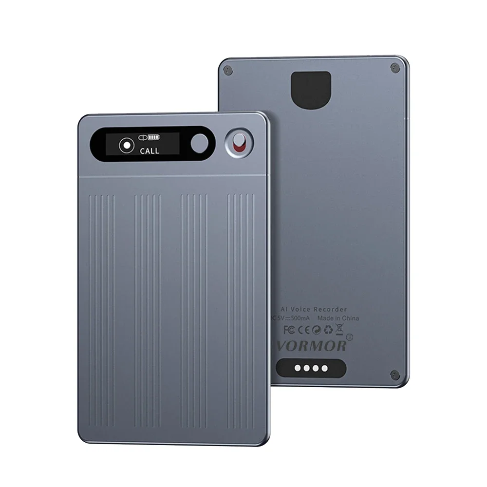 

In stock VORMOR M1 Real-time Transcription Audio Text Digital Recorder Smart Voice Calls Recorder Metal Intelligent Al Engine Re