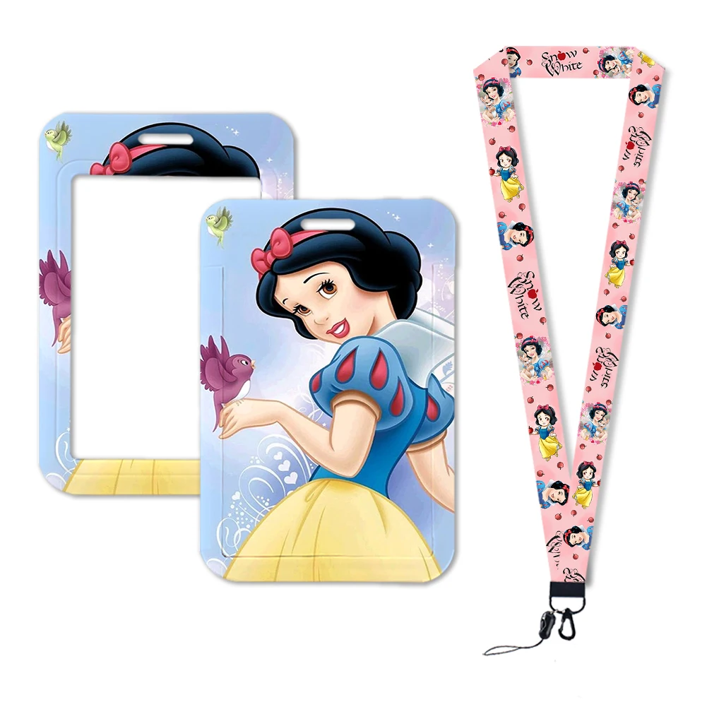 Disney Snow White Princess Cute Card Cover Campus Cute Card Bag Card Holder Id Card Girls Kids Vertical Style Badge