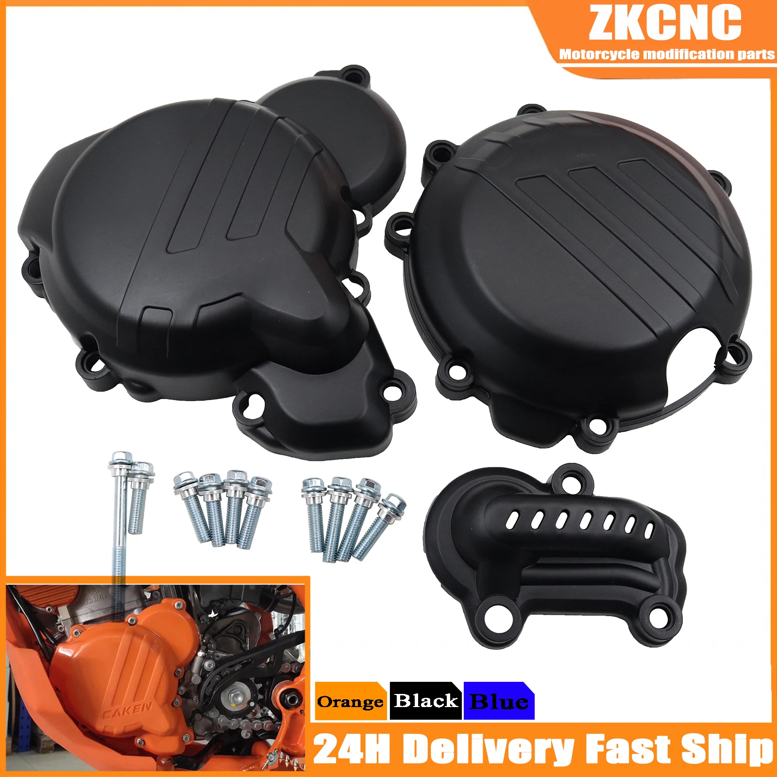 Motorcycle Engine Clutch Guard Water Pump Cover Ignition Protector For KTM 300 250 EXC SX XC XCW TPI 2019 2020 2021 2022 Parts