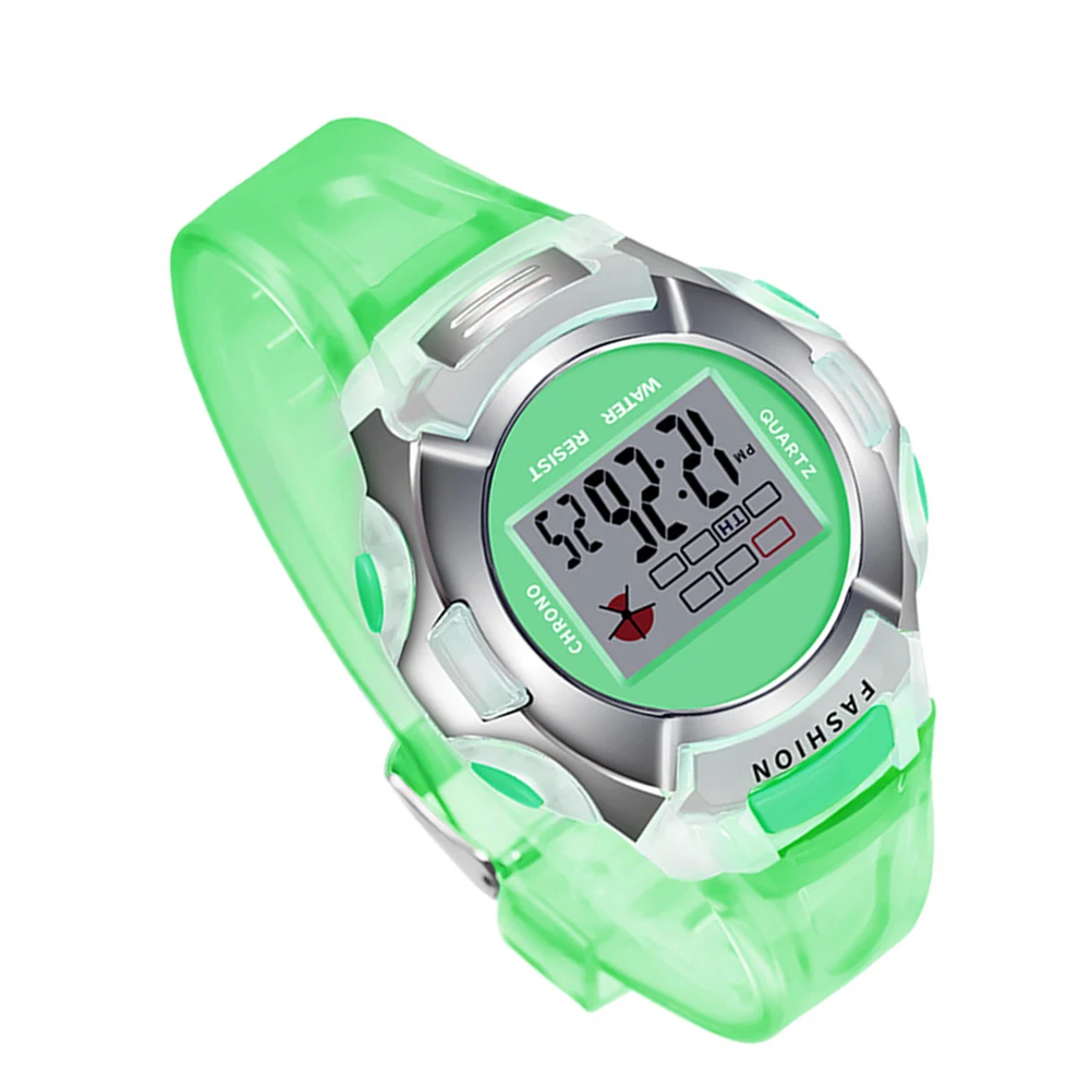 Orologio impermeabile luminoso per orologio sportivo impermeabile Bambini Studenti Sport Retroilluminazione a LED Cronometro Uso esterno Verde