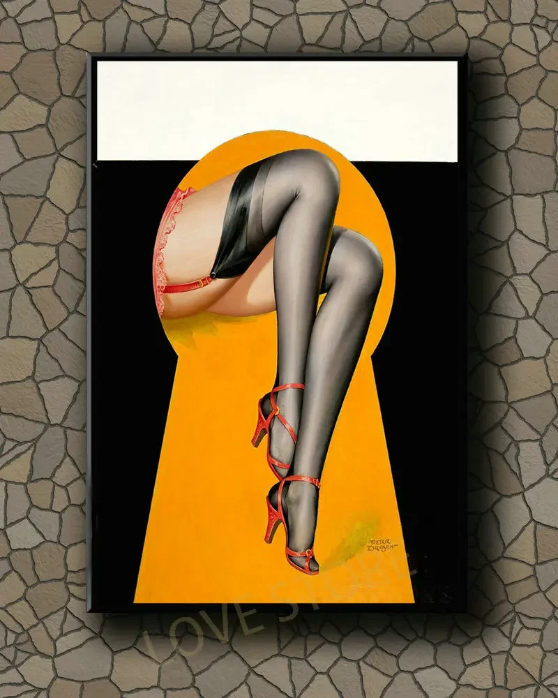 P434 Vintage Beautiful Pin-up Girl Classic Picture 578 Silk Fabric Poster Art Decor Indoor Painting Gift