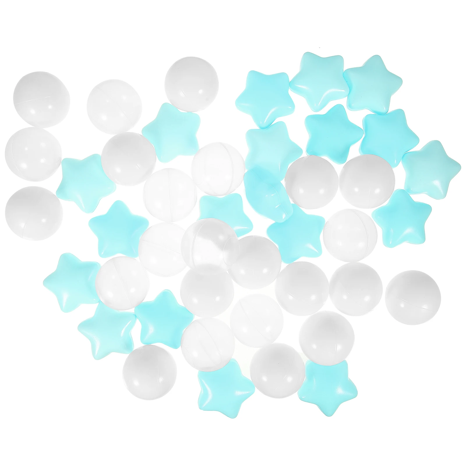 

100pcs Ocean Balls Kids Pool Toys Colorful Round Star Shaped Plastic Balls for Birthday Party Game Fences Playhouses Children