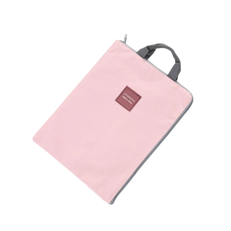 Zipper File Bag Canvas Document Bag Dustproof Folders Zipper Document Holders for Offices Home School Travel