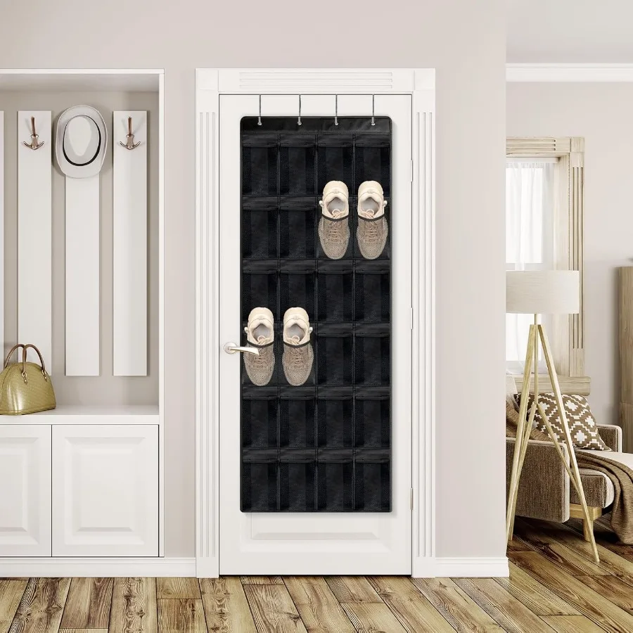 

Over the Door Shoe Organizer Selfreliance training for child 24 Extra Large Breathable Mesh Pockets Space Saving Hanging Storag