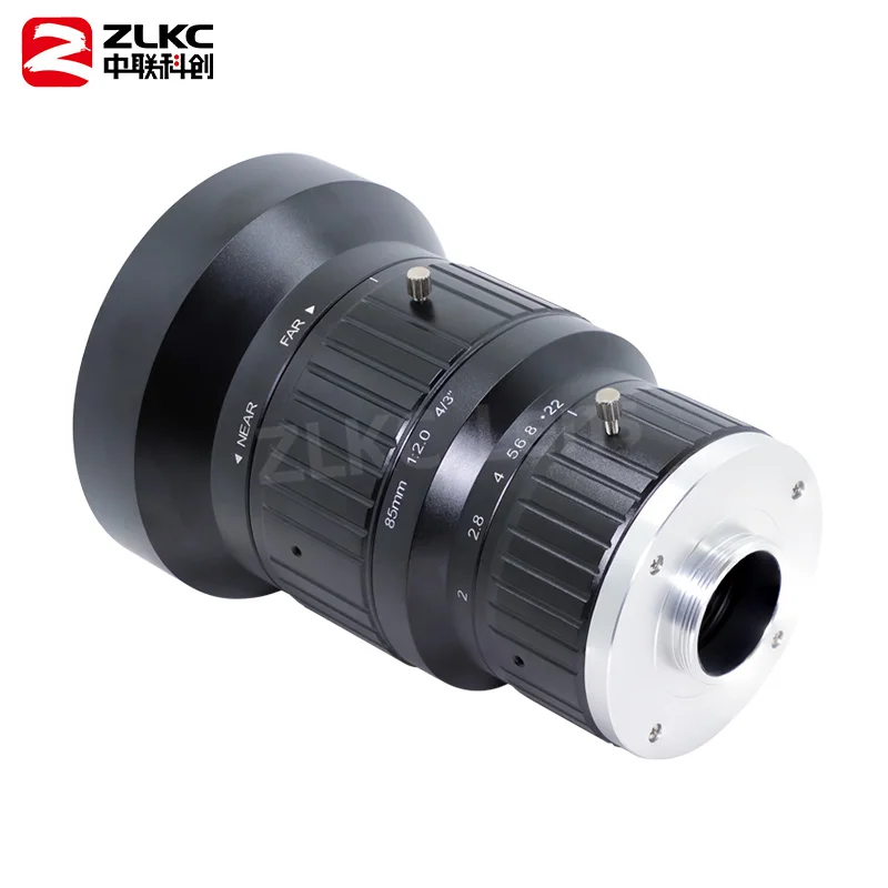 85mm fixed focus lens 4/3 inch C-Mount camera ITS CCTV High Resolution 12MP lens F2.0 manual iris low distortion lens KM8520MP12