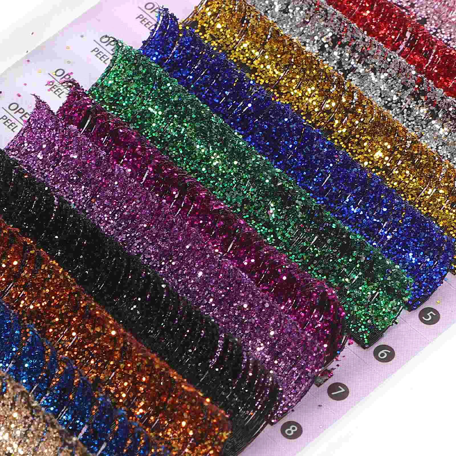 6 Pairs Glitter False Eyelashes with Color Colored Halloween Costumes Extension Fake Modeling