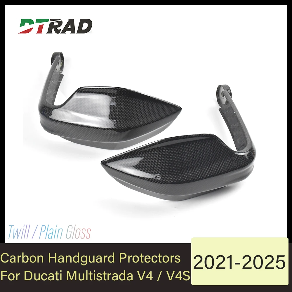 For DUCATI Multistrada V4 V4S 2021-2025 100% Carbon Fiber Hand Guard Motorcycle Handguards Handlebar Protectors 2022 2023 2024
