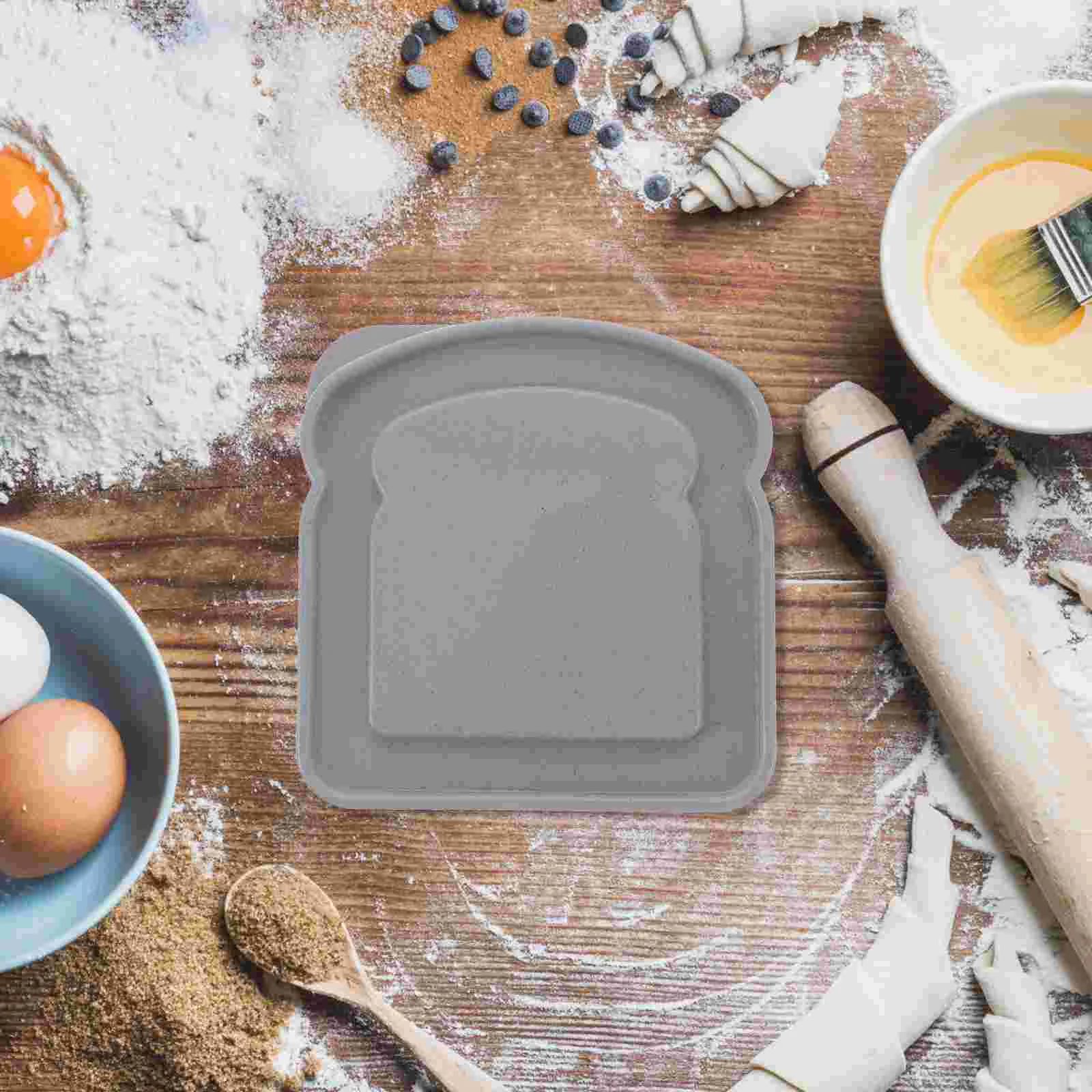 

4 Pcs with Cover Sandwich Box Toddler Food Containers Lids for Adults Bamboo Fiber Sealing Case