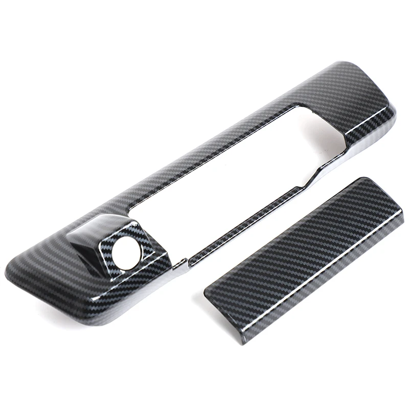 metyoucar For Isuzu D-MAX 2022-2025 ABS Carbon Fiber Car Tailgate Handle Cover Trim Car Accessories