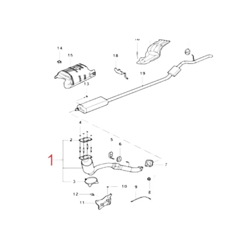 ท่อไอเสียหน้าแท้สำหรับรถฟอร์ดทรานสิท V348 8C11 5E211 EA