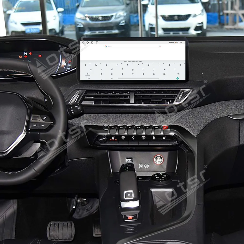 Aotsr 12.3 Inch For Logo 4008 2016-2022 CarPlay Car Radio Android 14.0 GPS Navigation Stereo Multimedia Vedio Player Head Unit