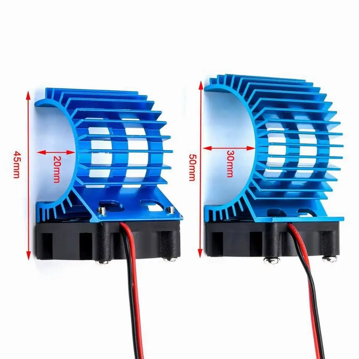 1pc 전기 RC 자동차 380/540 전기 모터 재고 증거 커버 모든 1/8 1/10 RC 자동차 장난감에 대 한 알루미늄 방열판 냉각 팬 정장