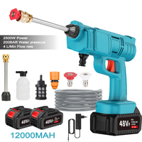 200BAR 2500W Cordless High Pressure Cleaner Washer Spray Water Gun Car Wash Pressure Water Cleaning Machine for 21V Battery