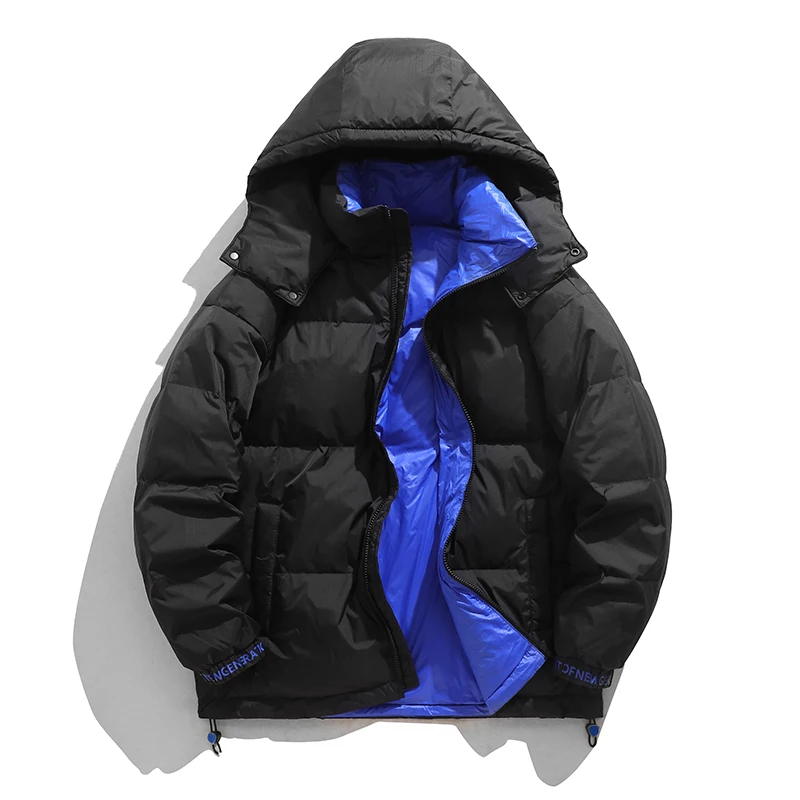 Winter Fashion Hooded Men Down Jacket Outdoor Comfortable Warm Parkas Coats Quality Thicken Zipper Male Clothes Casual All-match
