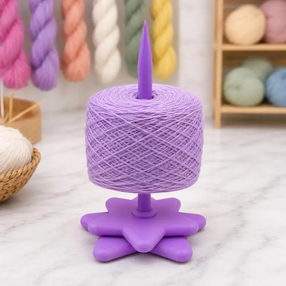 Stable Yarn Dispenser Knitting Yarn Holder 3d Printed Star Yarn Spinner Stand Anti-slip Ball Dispenser Crocheting for Craft