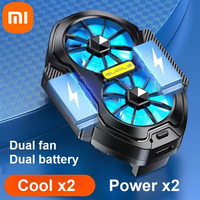 Xiaomi 2024 New FS01 Dual Fan Rechargeable Mobile Phone Cooler Long Lasting Wireless Radiator Back Clip Dual Turbo Cooling