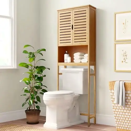 

Over The Toilet Cabinet, Bathroom Cabinet Over Toilet, Freestanding Over The Toilet /Adjustable , Rack, Soap holder bathroom