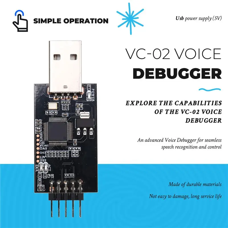 A76I-VC-02 Voice Debugger AI Intelligent Offline Voice Module Speech Recognition Control