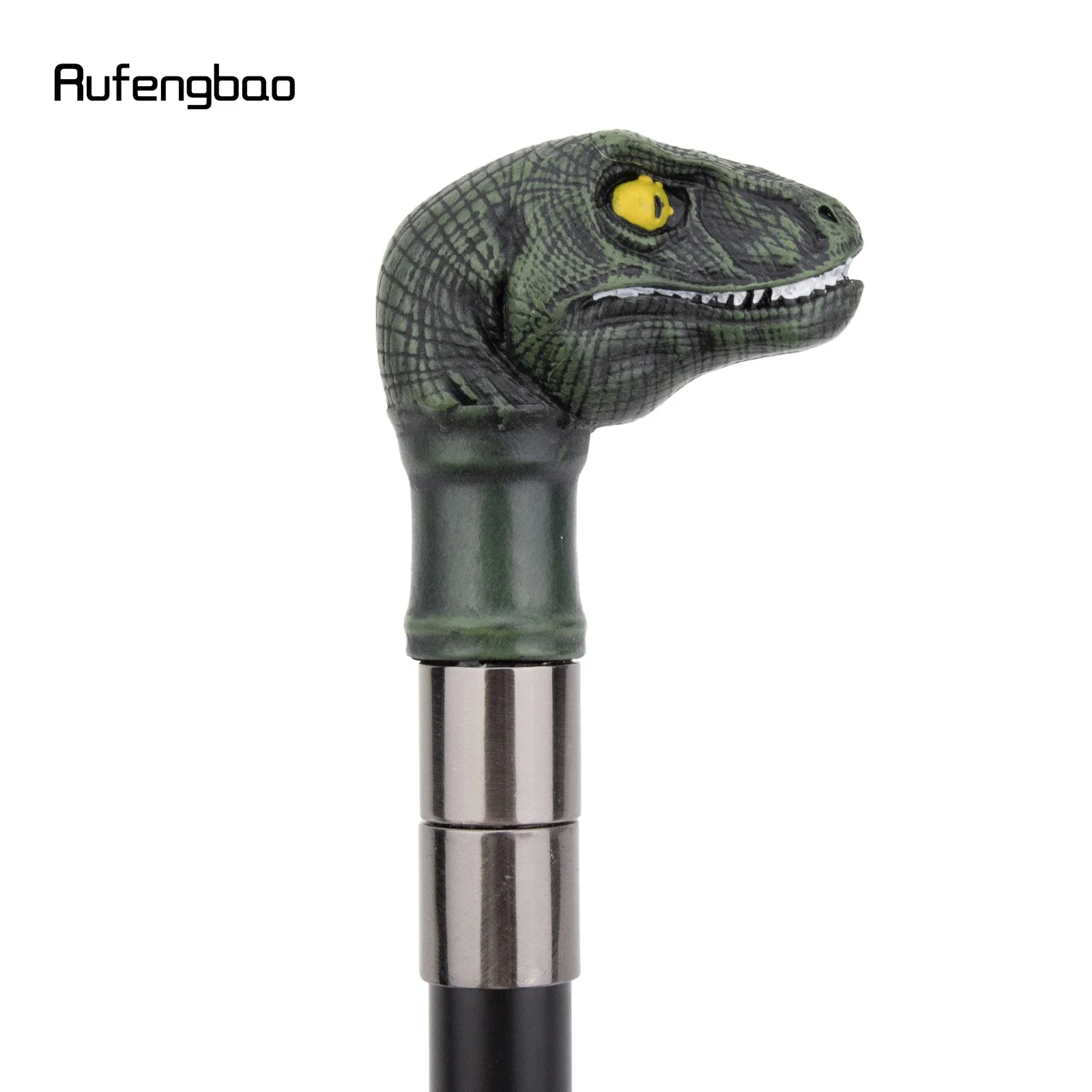 الأخضر الراتنج ديناصور عصا للمشي موضة الزخرفية الصلب عصا شهم أنيقة تأثيري قصب مقبض كروسيير 94 سنتيمتر