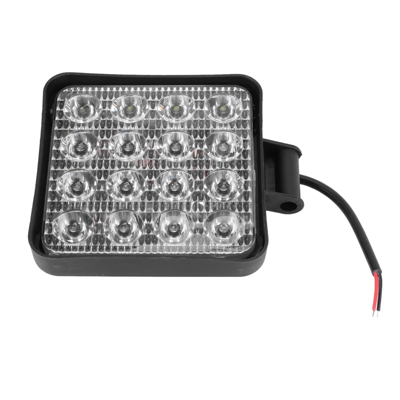 2 Stück 48 W 6000 K LED-Punktstrahl, quadratische Arbeitsscheinwerfer, Lampe, Traktor, SUV, LKW, 4WD, 12 V, 24 V