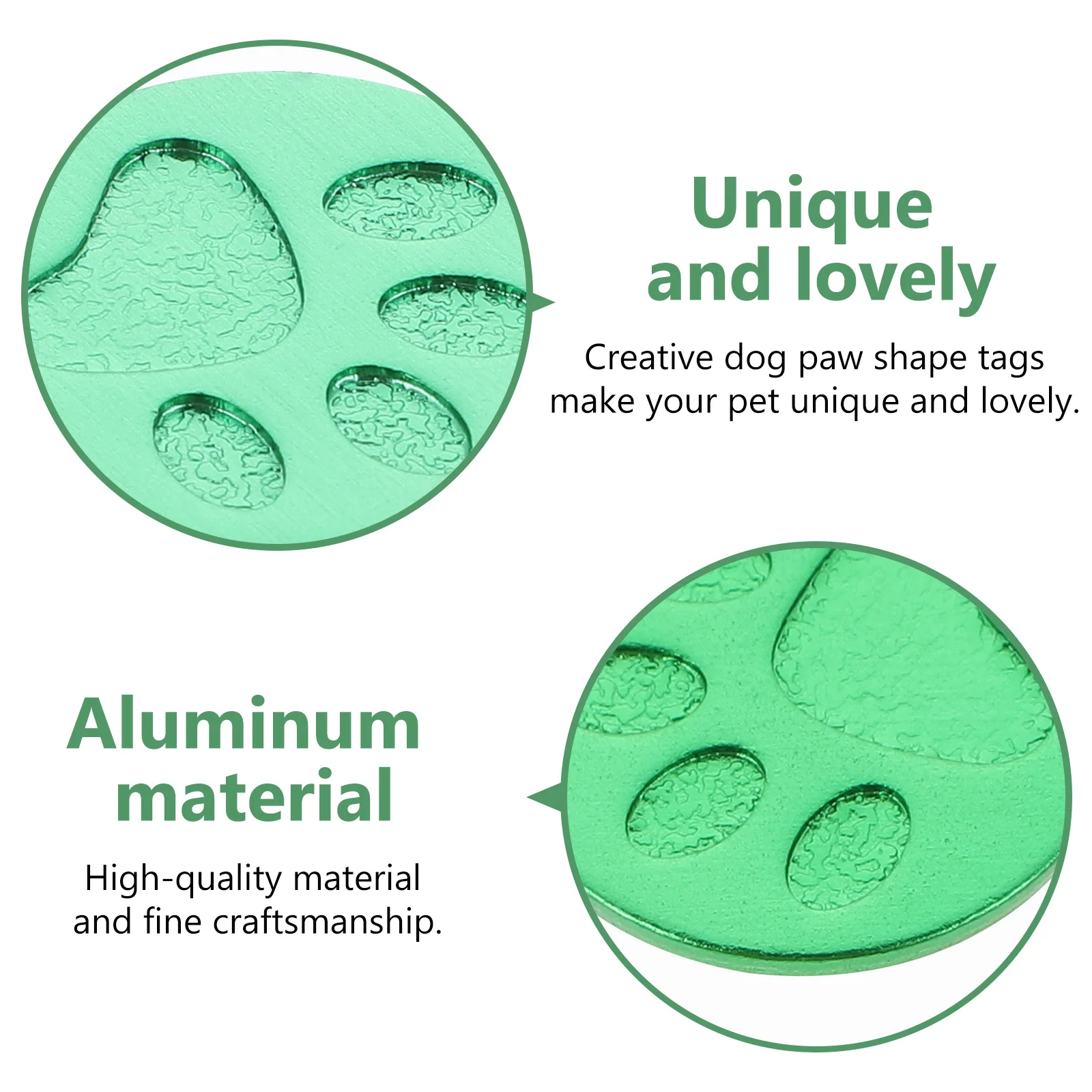 

3Pcs Pet ID Tags Engraved Aluminum Oxide Collar Paws Shape Personalized Dog Cat Address Metal Labels Pet Supplies