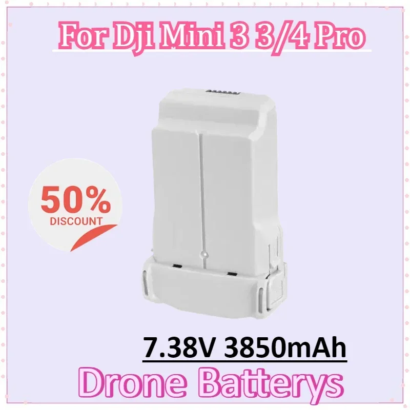 

New 7.38V 3850mAh Drone Battery for Dji Mini 3 4 Pro Battery Capacity Compatible Mini3 RC Drone Accessories Universal Battery