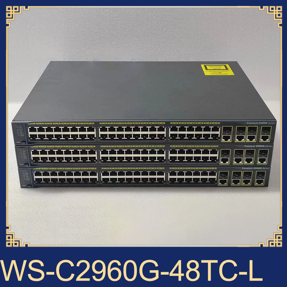 1pcs For Cisco 24-port Full Gigabit 4-port SFP Optical Port Layer 2 Switches WS-C2960G-48TC-L