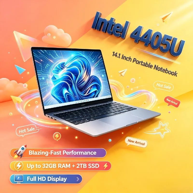 Intel Pentium 4405U 14.1 Inch Ultra Slim Portable Laptop 2.1GHz 16GB RAM 2TB SSD 1920x1080 Gaming Office Study Pro Max