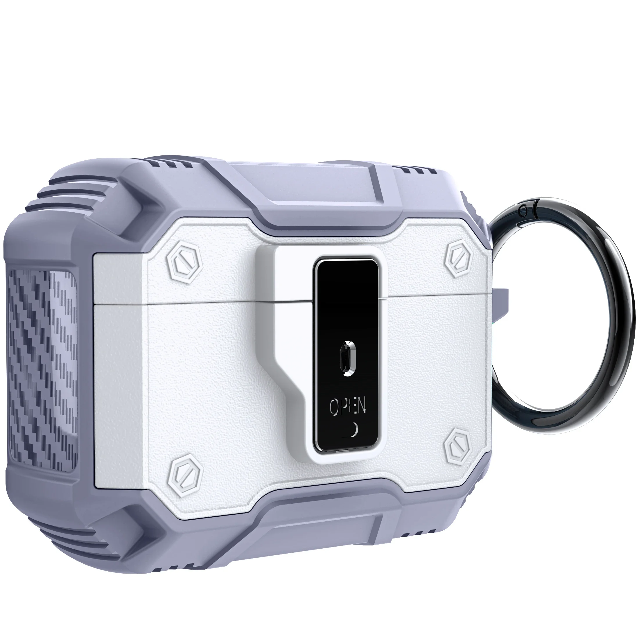 Mecha Shockproof Earphone Case For Airpods Pro3 Pro 2 Airpods 1 2 3 4 One Click Open Soft Silicone Protective Headphone Cover