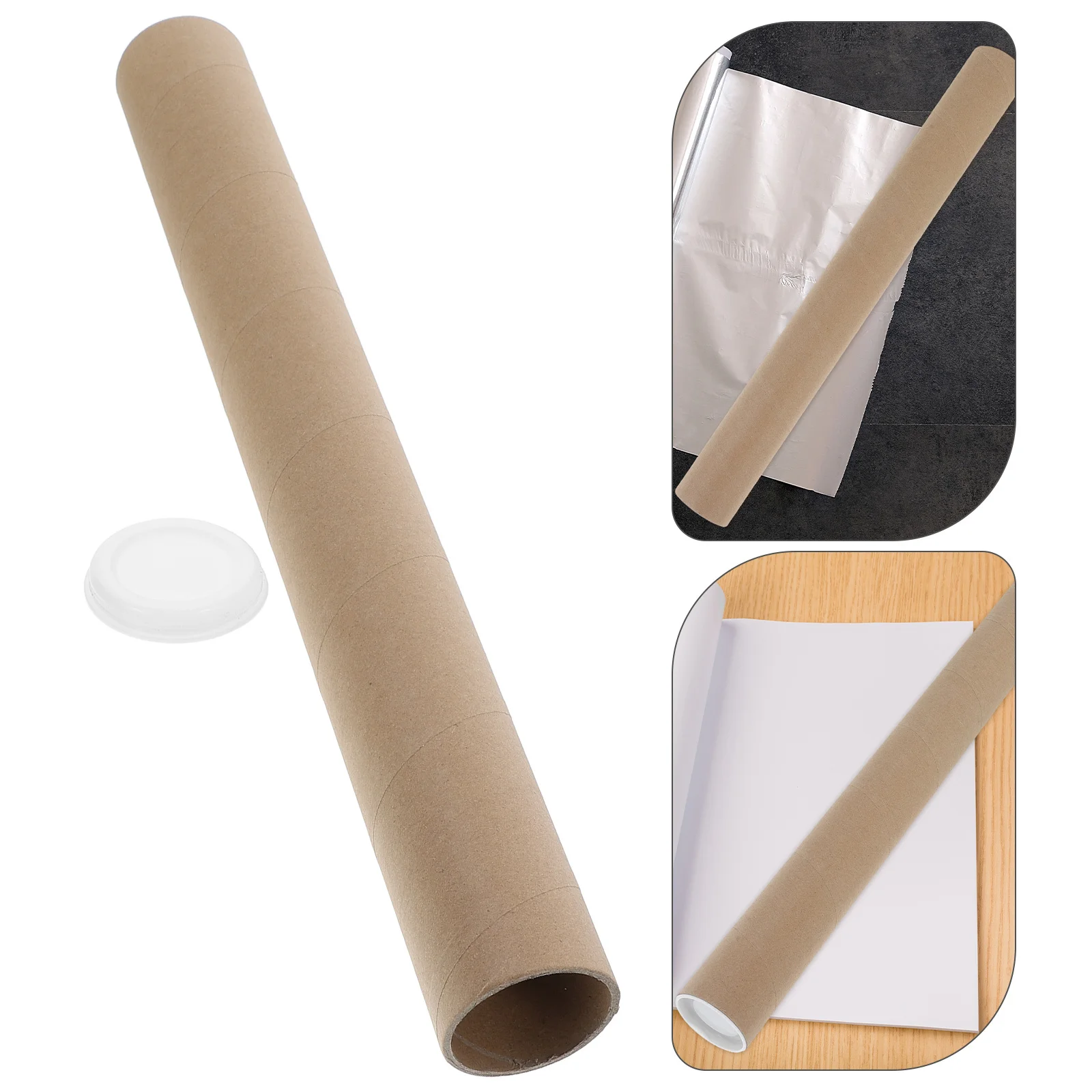 Sturdy Kraft Mailing Tube Round Paper Shipping Tube for Posters Artwork Documents Protection Against Bending Cardboard Storage