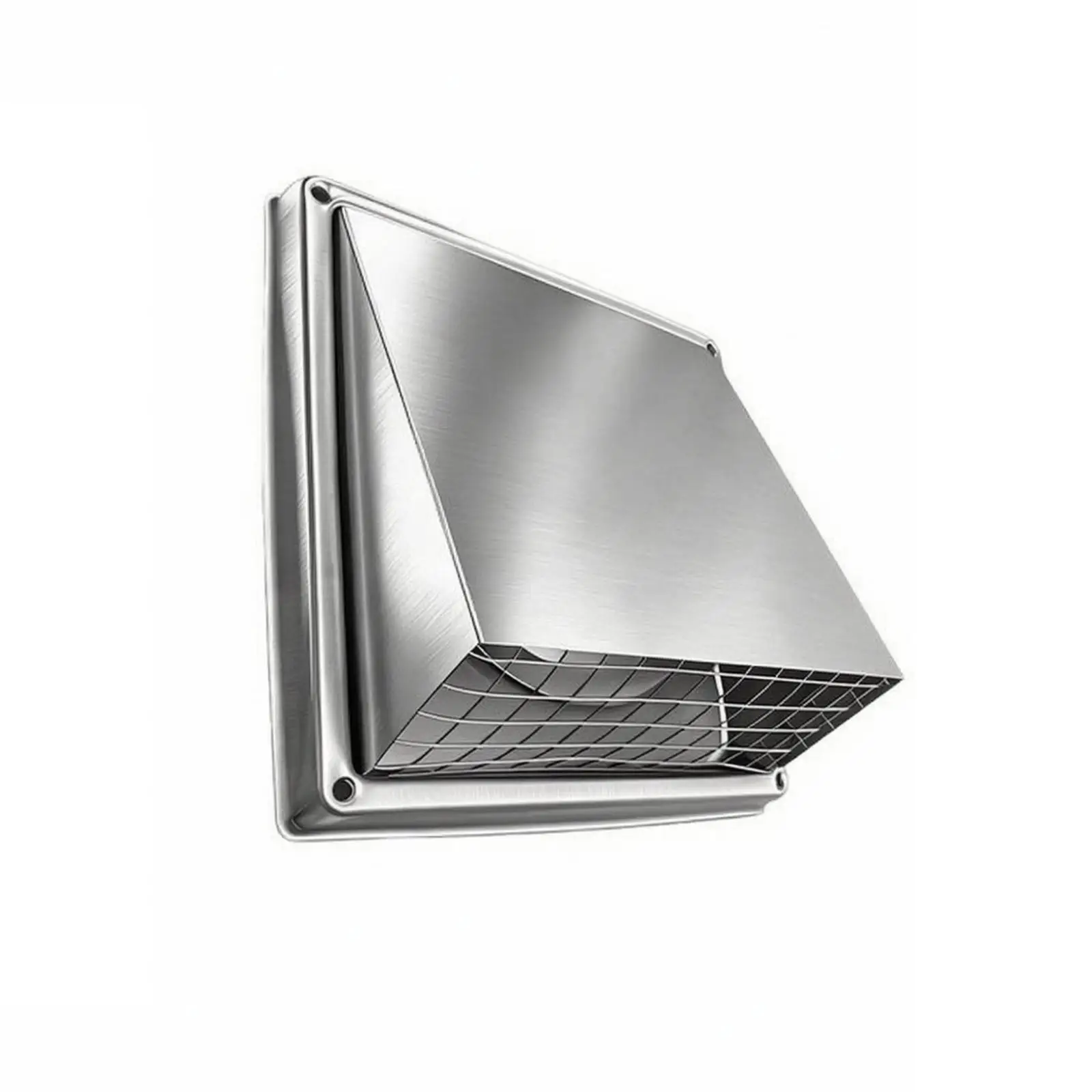 Insulating Range Hood Vent Cover Square Exhaust Wall Cap with Grille for Outdoor Rain Snow Protection