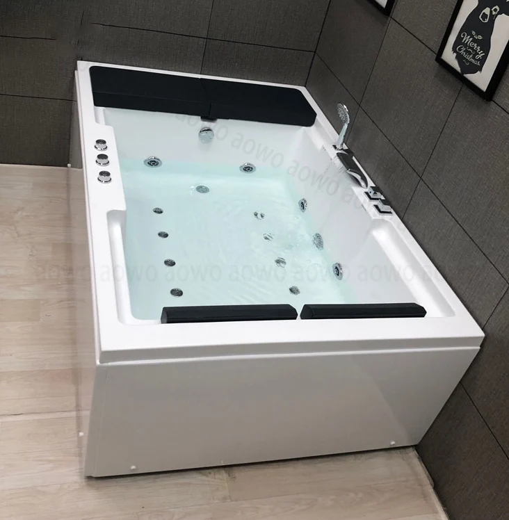 

Spa Tub Bathtubs 2 Person Heating Motor CE Massage Spa Acrylic Waterfall Mixed Faucet Shower Whirlpool Jetted Yacuzzi Hotel