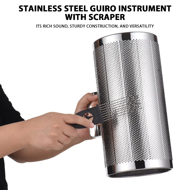 آلة جيرو من الفولاذ المقاوم لل - مراجعة Guiro Scraper Instrument وسعره