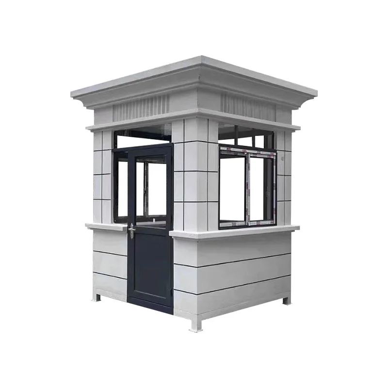

Finished guard booth Outdoor security booth Real stone paint activity room Community duty room Steel structure doorman booth