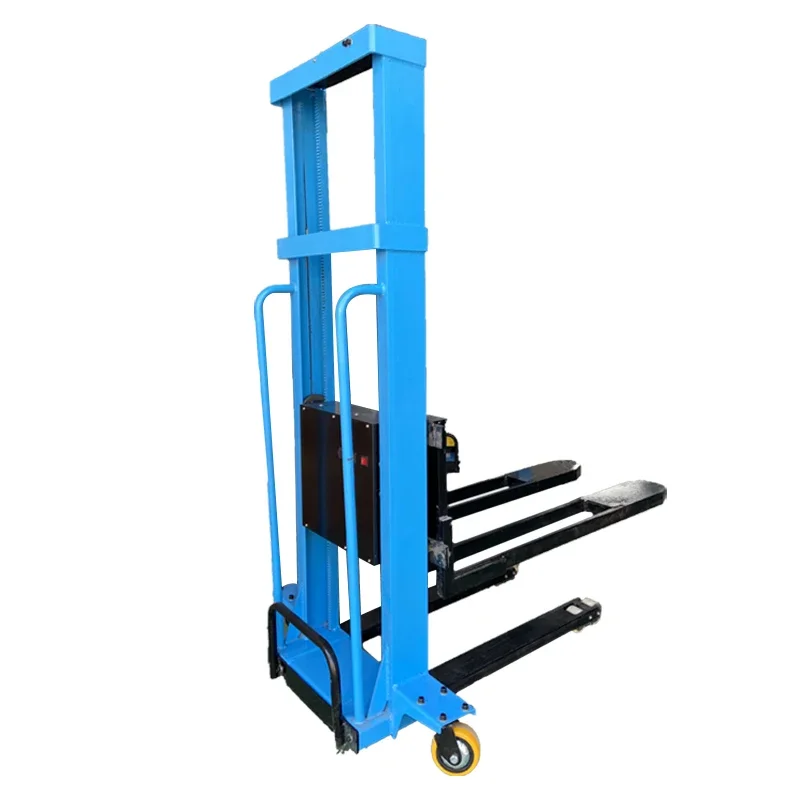 1ton 1.6m High Quality Electric Self Loading Forklift  Electric Pallet Stacker with Battery 48V 20Ah