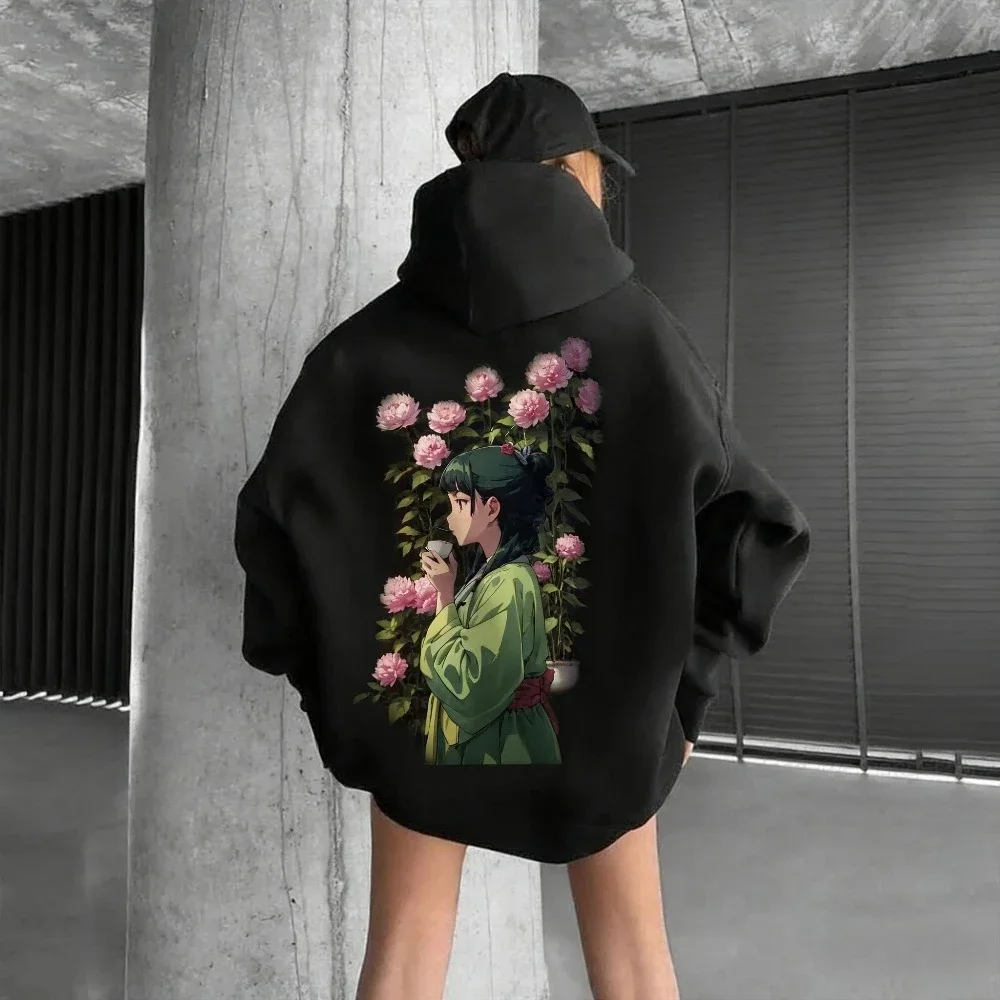 The Apothecary Diaries Anime Novo Hoodie 2026 Outono/Inverno Tendência de Rua Feminina Solta Na Moda Versátil Pai-Filho Top