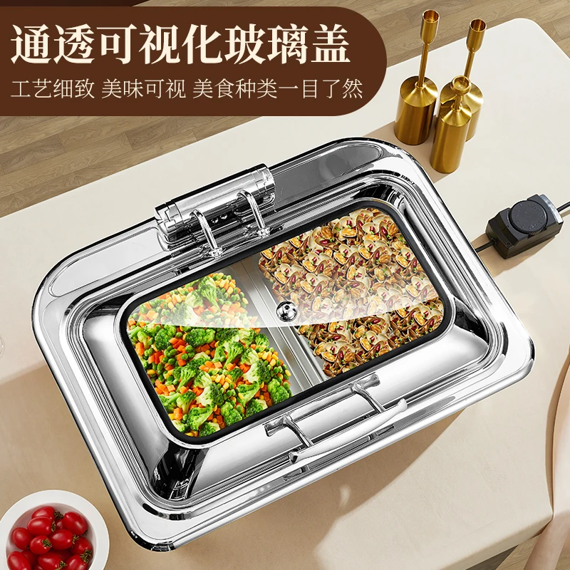 Customizable pranzo con isolamento visivo in acciaio inossidabile Riscaldamento elettrico Forno Buffy con patta idrauli