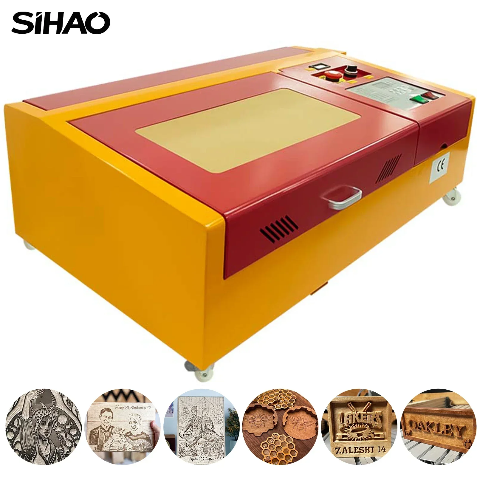 VEVOR 50w CO2 Cnc Laser Engraver Printer Wood Cutter All-in-one Laser Printer Laser Engraving Machine 300*200mm