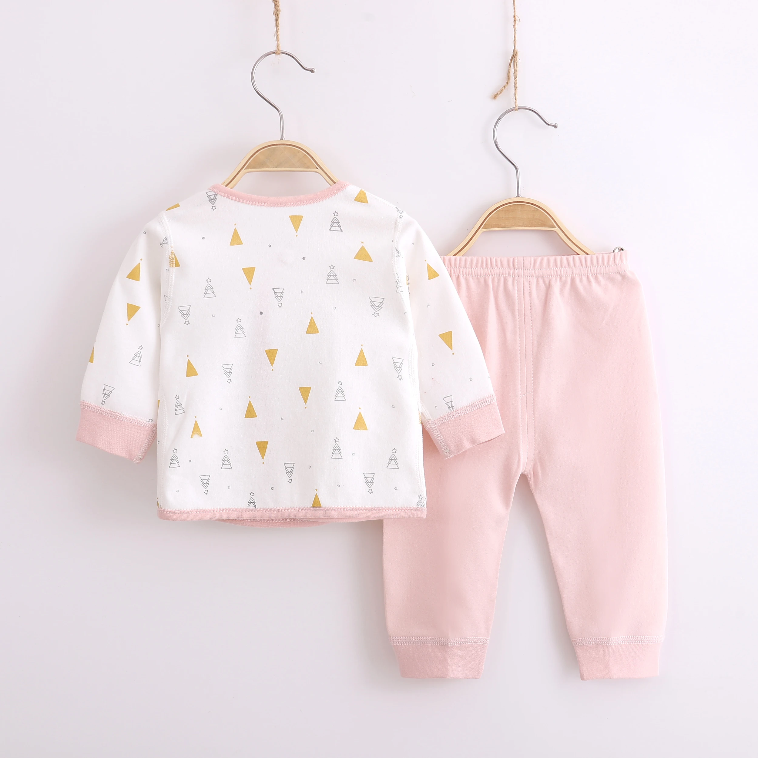 Newborn Baby Cotton Underwear Set 0-3 Months Baby Side-Tie Monk-Style Clothing Children's Thermal Underwear Set