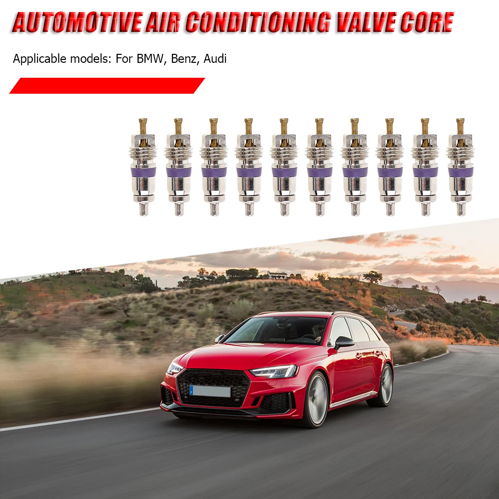 

10 шт. универсальные сердечники клапанов кондиционера автомобиля R134a, медные сердечники клапанов кондиционера