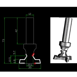 Fresa diamantata per scanalature in PCD con scanalatura per la lavorazione CNC di pannelli scanalati