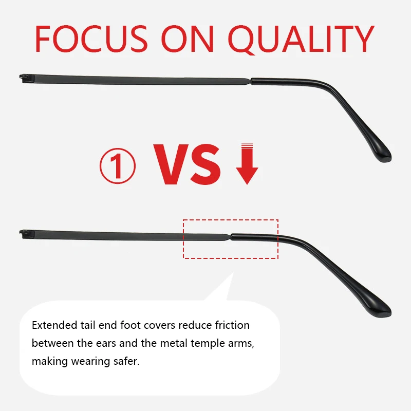 1 Pair Glasses Metal Replacement Leg Temple Arm Eyeglasses Frame Anti-Slip Glasses Frame Repair Eyewear Accessories Universal view 5