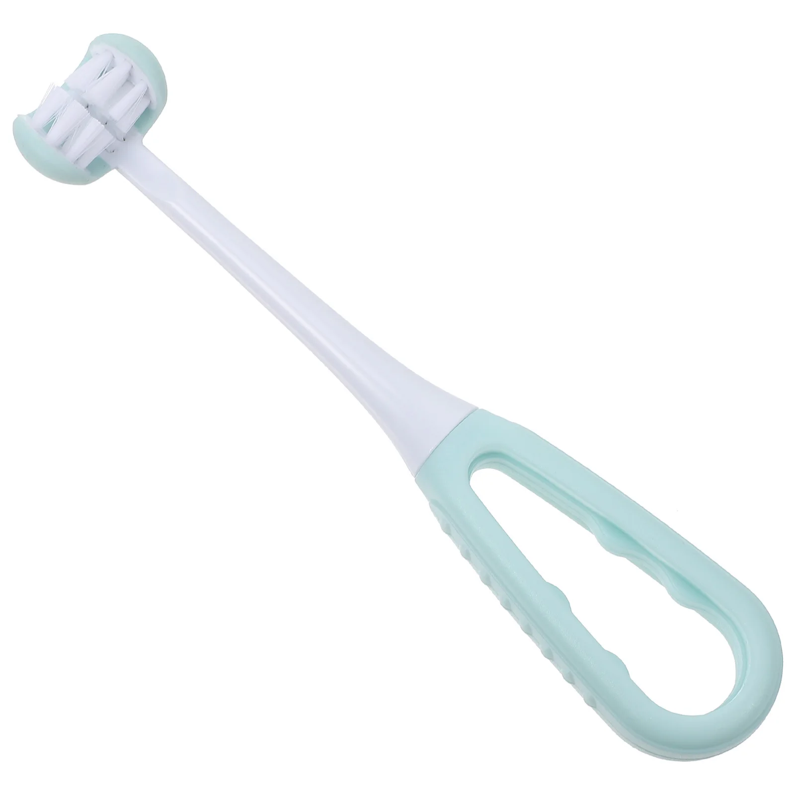 Spazzolino da denti con setole a U avvolte su tre lati Spazzolino da allattamento per spazzolino da denti per addestramento all'igiene orale Materiale Tpe sicuro