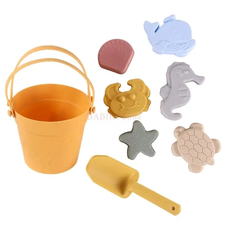 Colorful Sand Bucket Baby Birthday Gifts Baby Sand Toy Shovel for Beach Kids Sand Games Tool Kids Todders