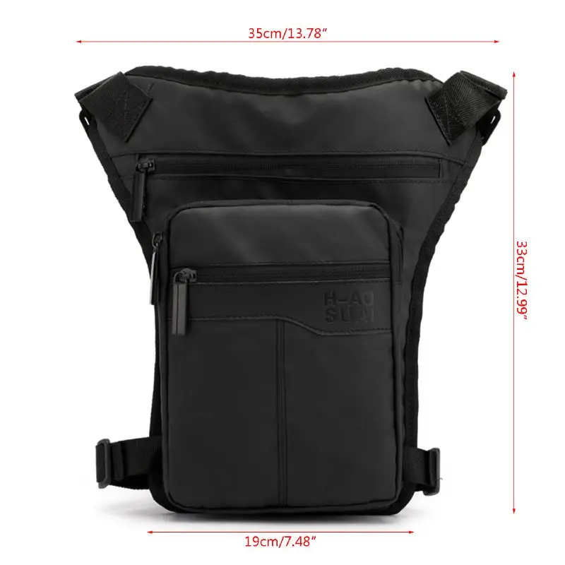 Men Nylon Motorcycle Hip Belt Waist Fanny Pack Riding Travel Shoulder Messenger Crossbody Bags Thigh Drop Leg Bag