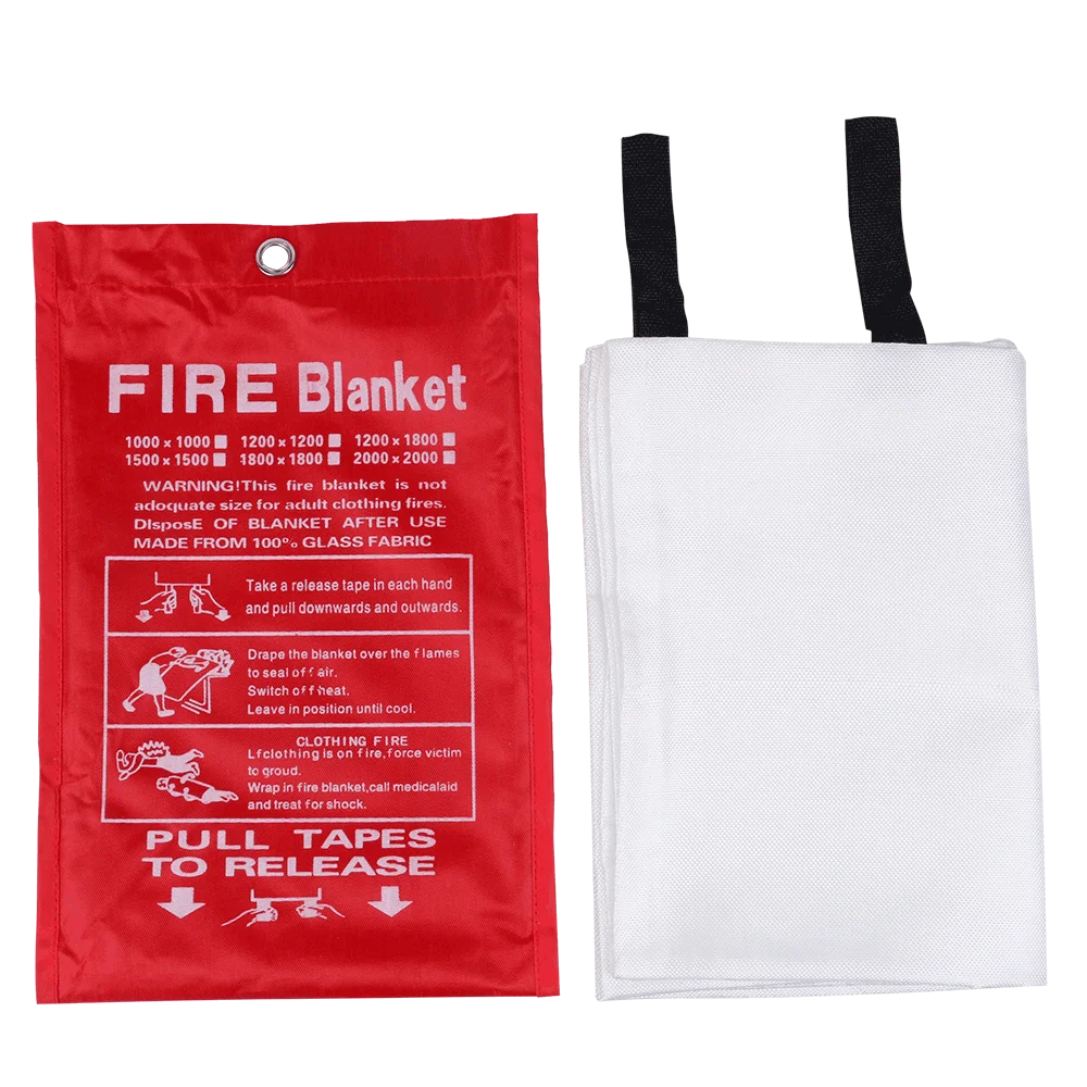 1M x 1M Sealed Fire Blanket Home Safety Fighting Fire Extinguishers Tent Boat Emergency Survival Safety Cover