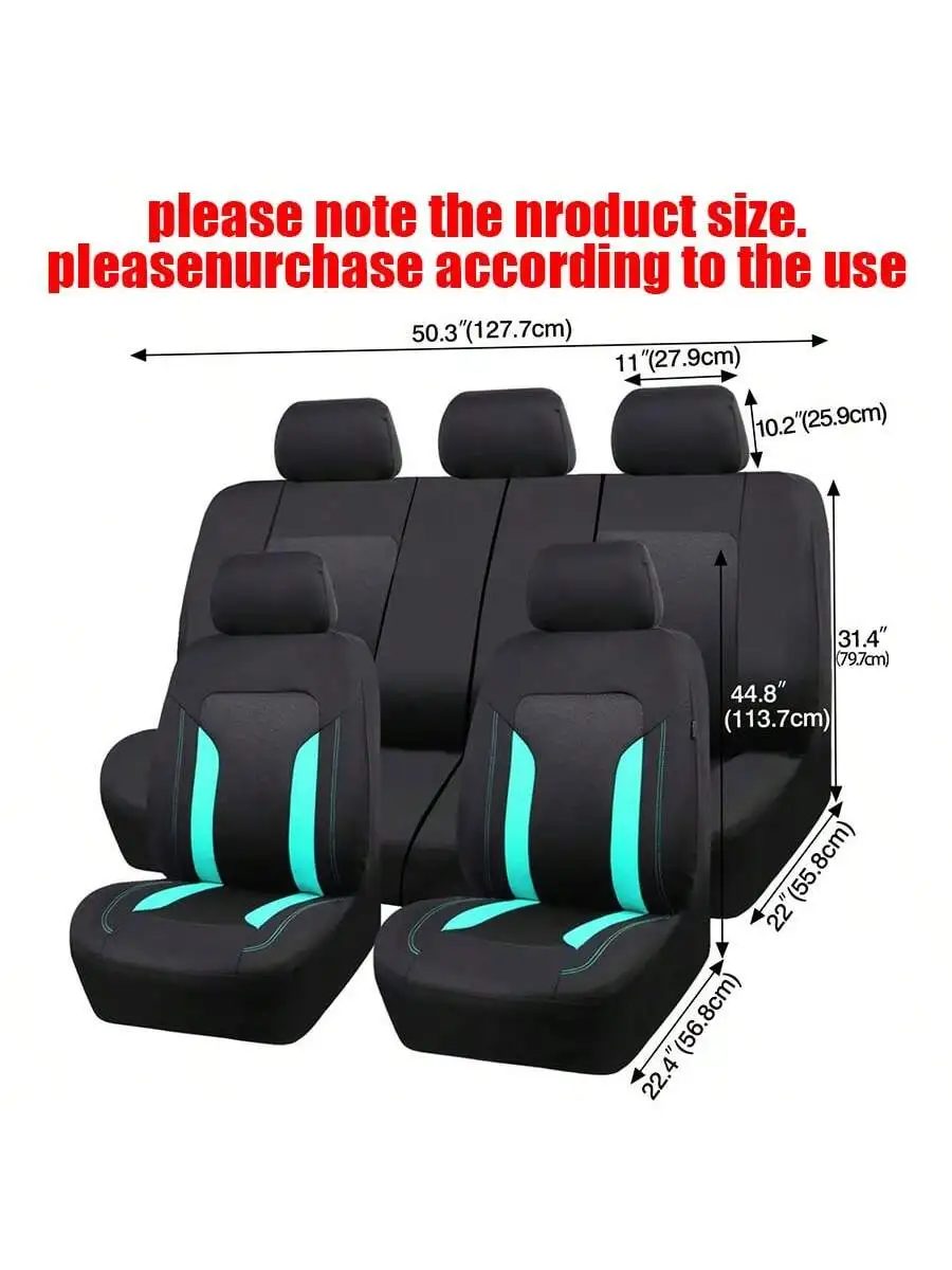 9PC Cross-border Europe and North America best-selling leather mesh car seat cover cushion cover seat cover breathable and cool