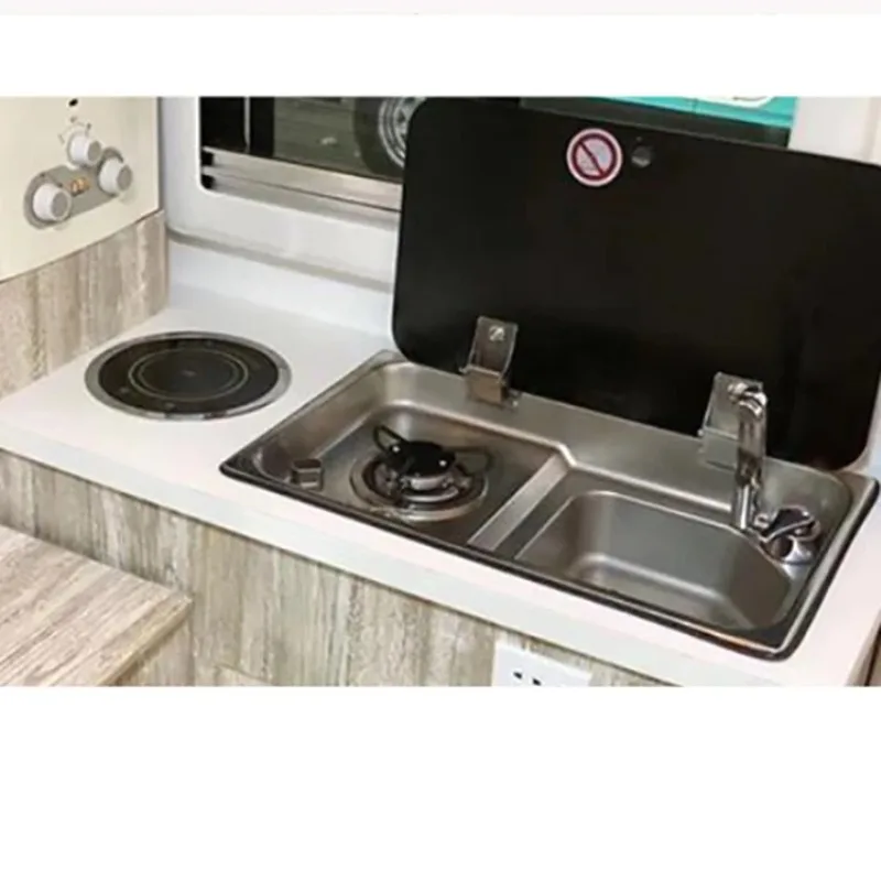 304 مواقد غاز RV من الفولاذ المقاوم للصدأ سلع المطبخ المحمولة معدات التخييم موقد Rv